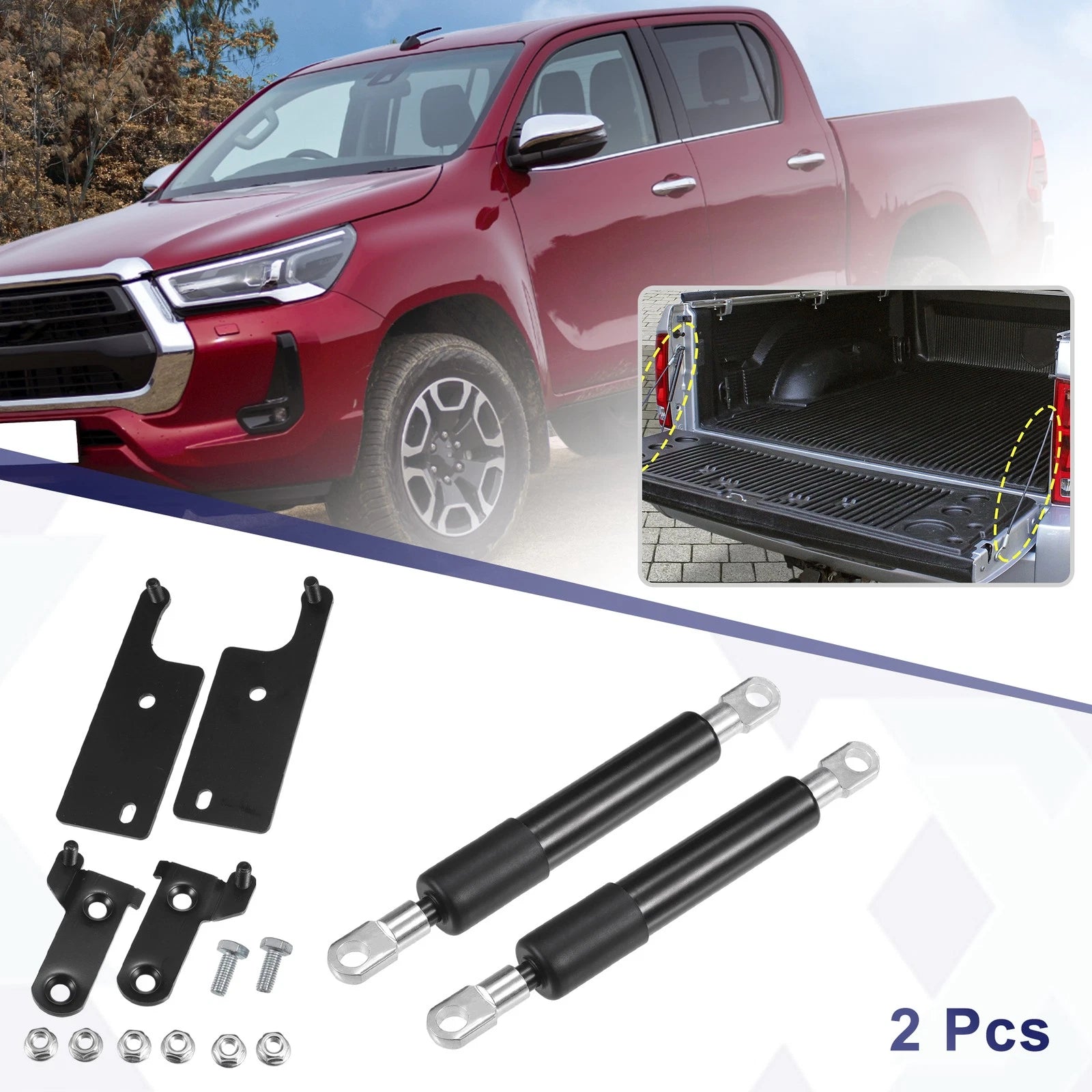 Tailgate Assist Lift Support Kit for Toyota Hilux (2015–2023)