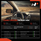 Manual Towing Mirrors for Jeep Wrangler (2007-2017)