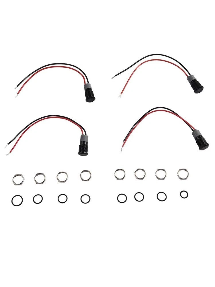 12mm LED Signal Lights for Trailers, Boats, RVs (Weatherproof)