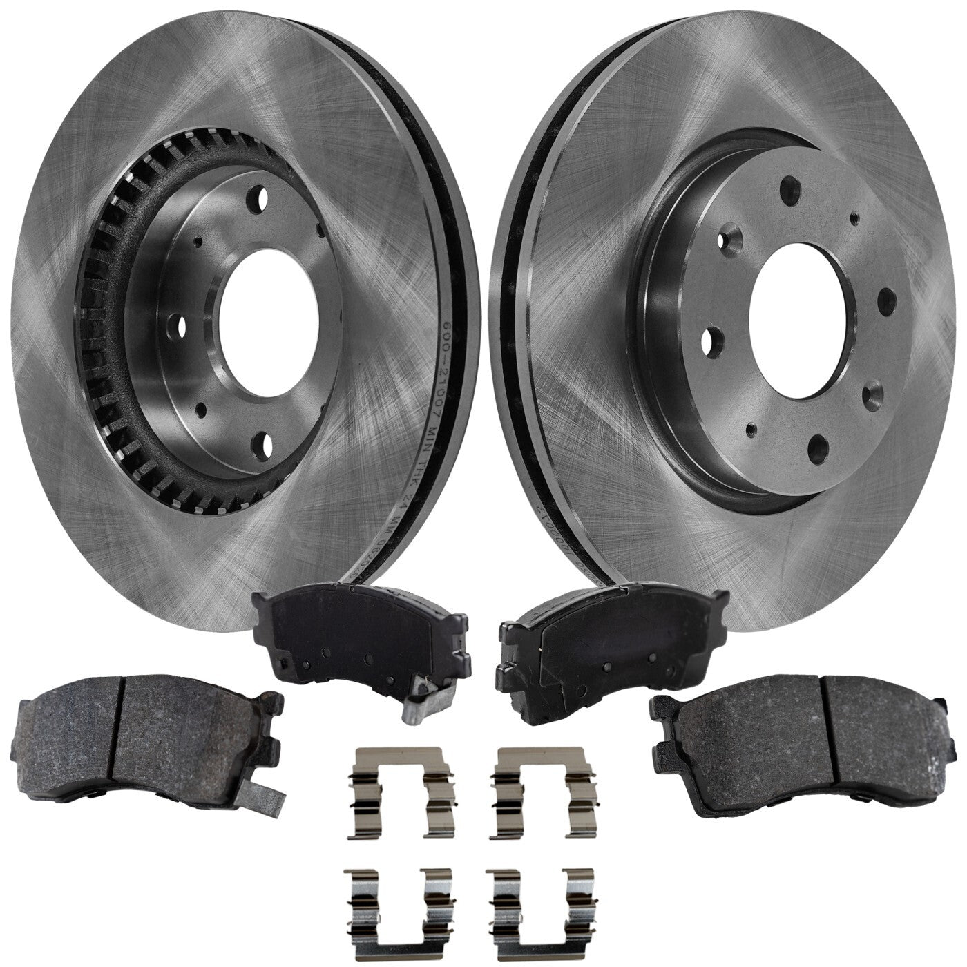 Front Brake Disc Rotors and Pads Kit for Kia Spectra (2004)