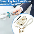 1 Set 4 Button Remote Keyless Key Fob Cover for BMW X1 X3 X5 X6 X7 White