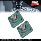 Set of 2 Pillow Block Bearings for UCF205-16 (1" Bore)