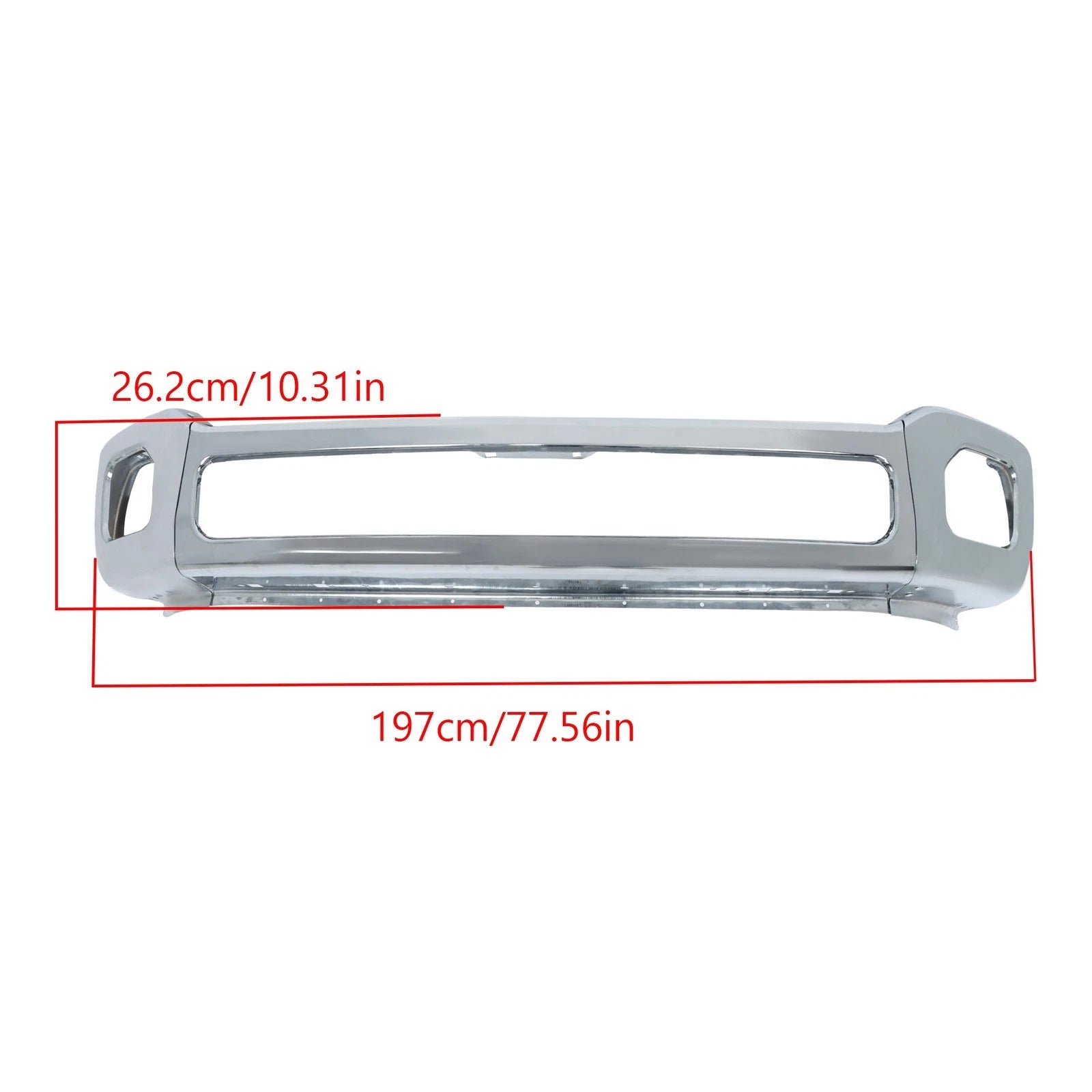 Chrome Split Front Lower Bumper Face Bar for Ford F-250 F-350 (2011–2016)