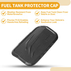 Fuel Tank Door Cap for Toyota Prado (2024–2025) Carbon Fiber Black