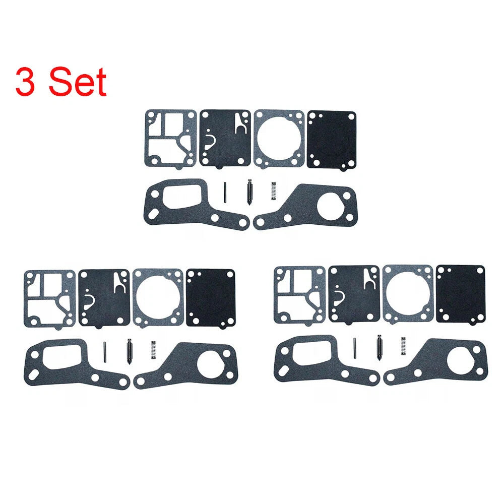 Set of 3 Carburetor Repair Kits for McCulloch Mini Mac 110 120 130 140 (N/A)