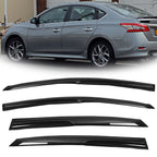 Window Visor for Nissan Sentra Sedan (2013–2019) JDM Wavy 3D Shade