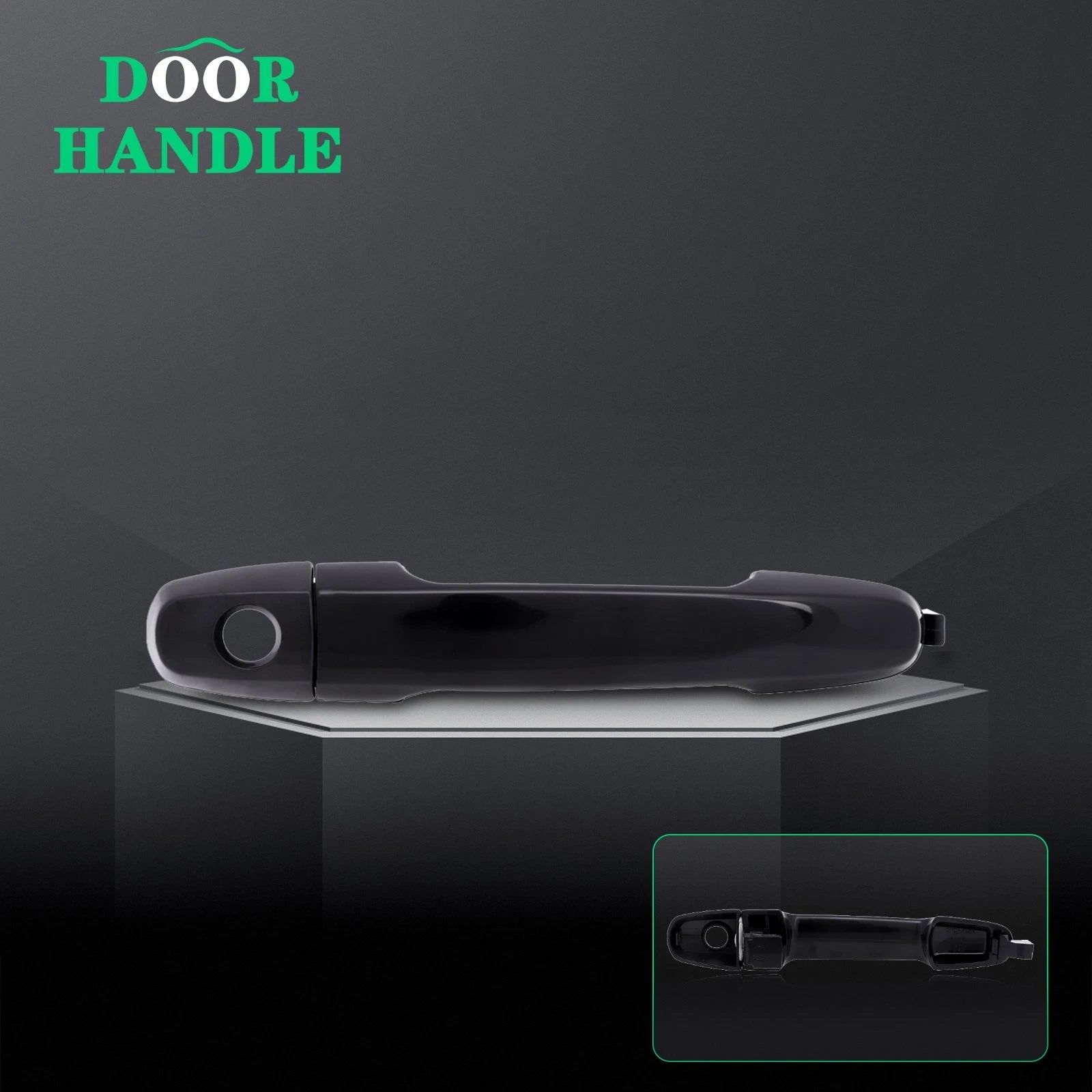 Set of 2 Black Exterior Door Handles for Toyota Camry (2002–2006) & Yaris (2007–2011)