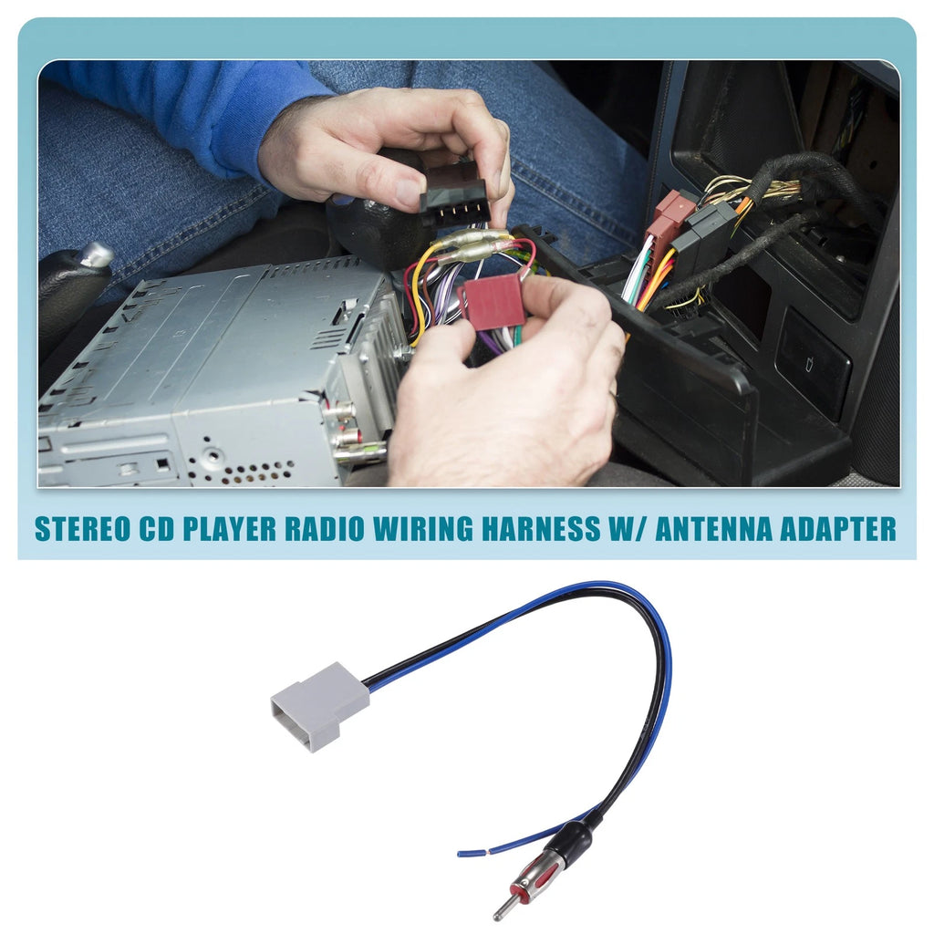 Stereo CD Player Radio Wiring Harness with Antenna Adapter for Nissan (2007–2020)