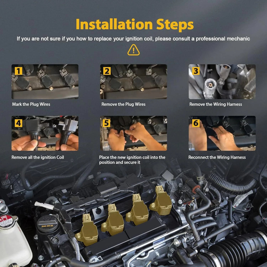 OEM Ignition Coil for Nissan Sentra Tiida 1.8L 2.0L L4 (2000–2023) UF591 C1564