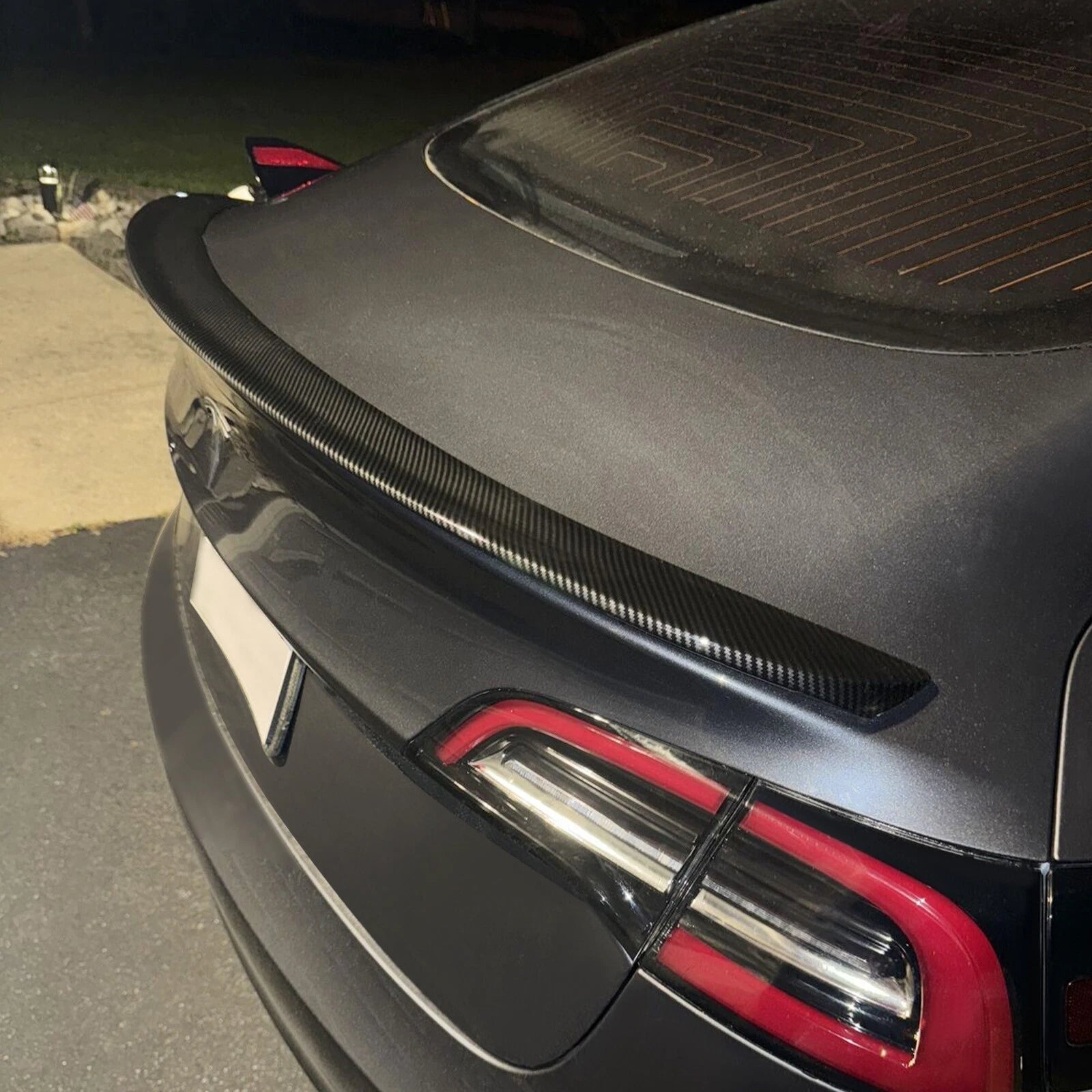 Rear Spoiler for Tesla Model 3 (2017-2023) Carbon Fiber Look Duck Tail