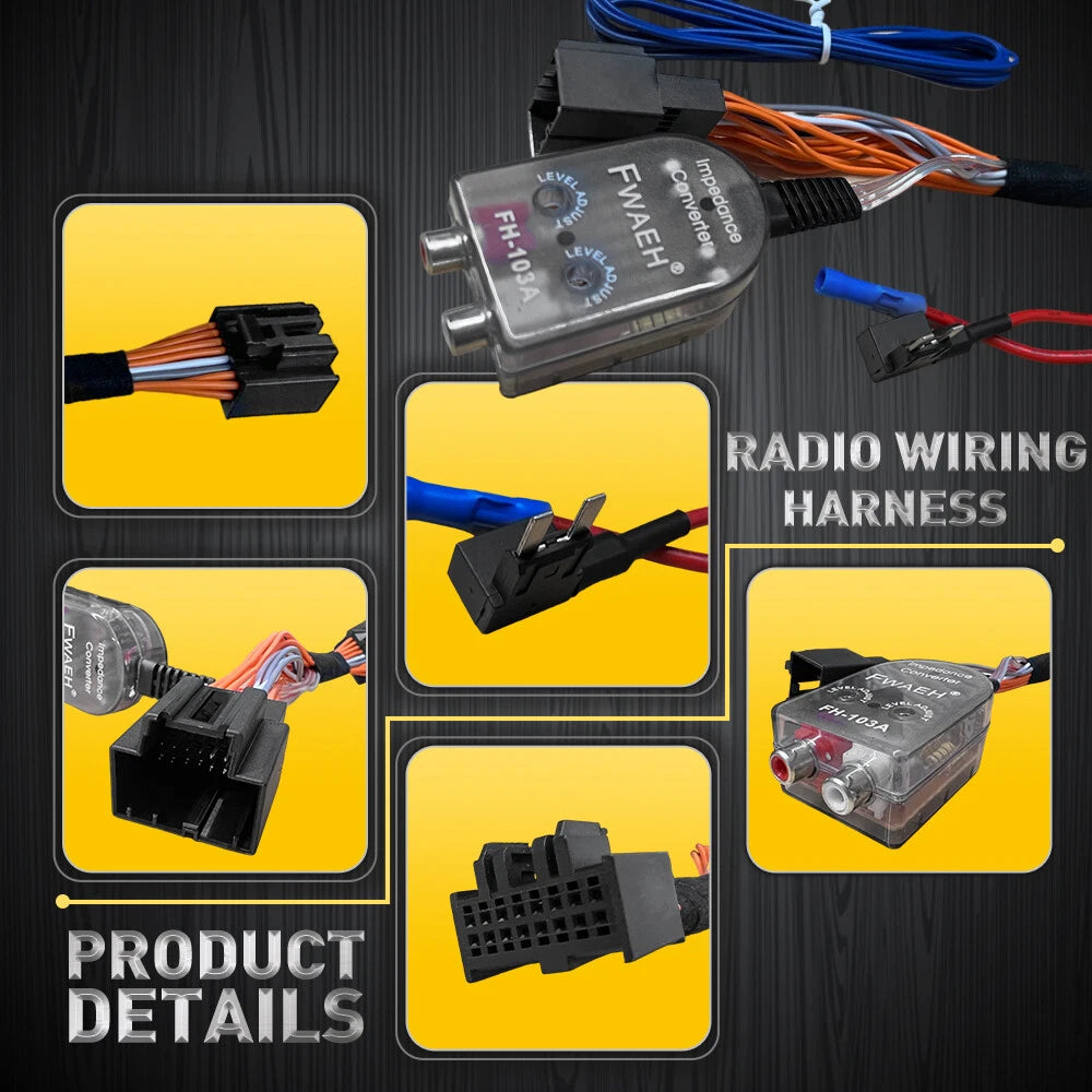 Subwoofer Amplifier Wire Harness for Chevy GMC Cadillac (YYYY–YYYY)