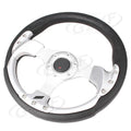 13" Racing Steering Wheel Leather PVC w/ Horn Button for Universal Car