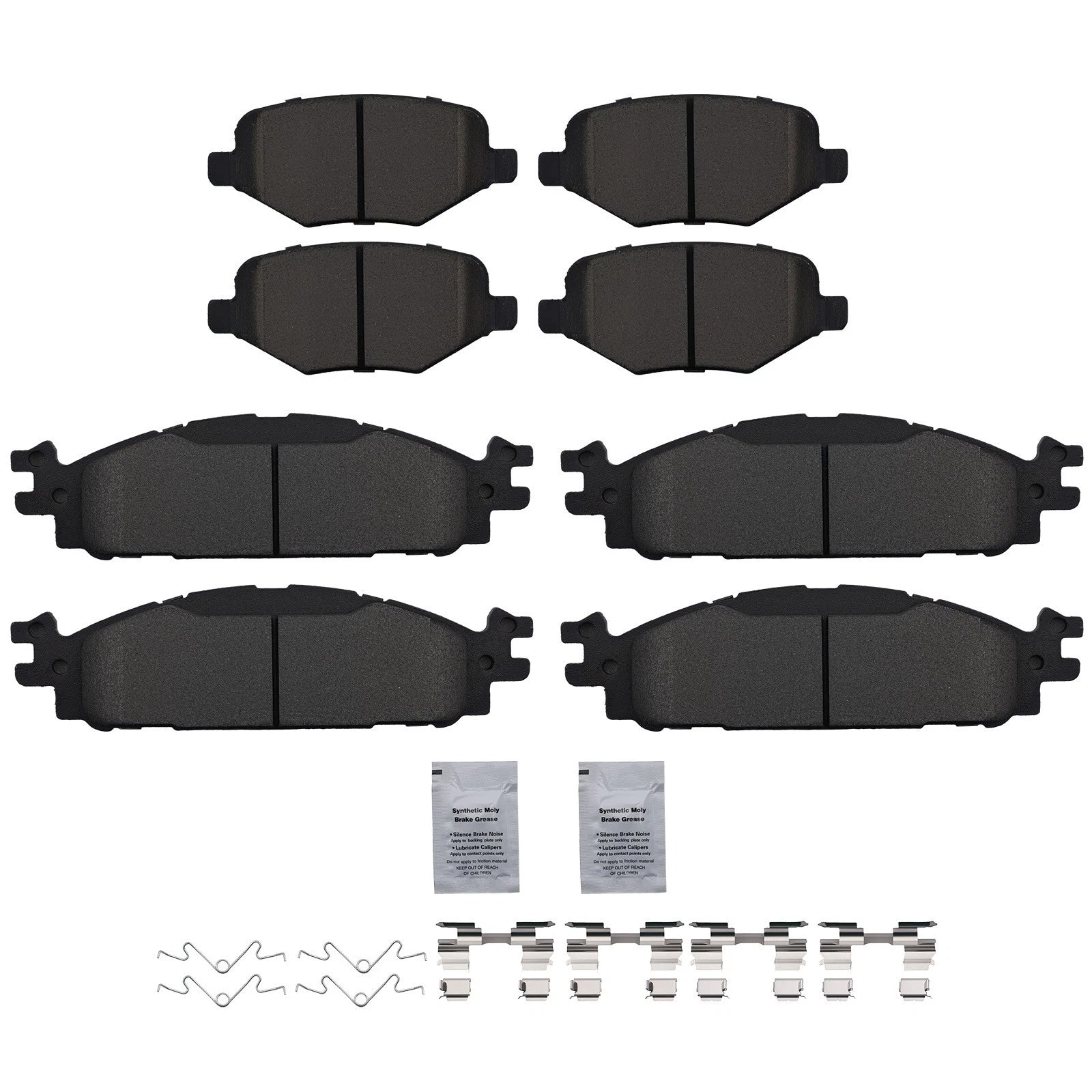 8pcs Brake Pads Kit for Ford Taurus (2010–2019) Lincoln MKS (2009–2012)