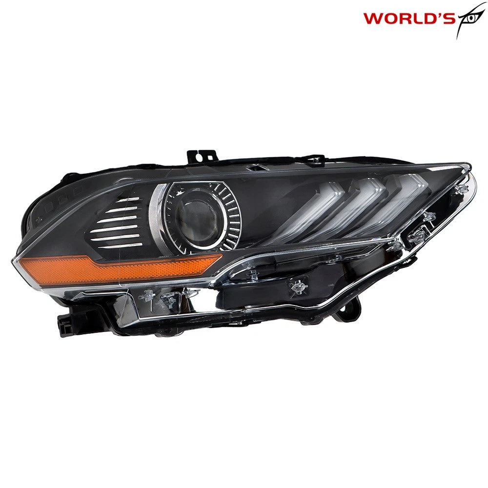 Right Headlight Clear Lens Black Projector LED for Ford Mustang (2018–2020)