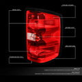 Right Passenger Tail Light Brake Lamp for Silverado Sierra 1500 3500HD (2014–2019)