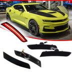 Set of 4 Smoke Red LED Side Marker Lights for Chevy Camaro (2016–2023)