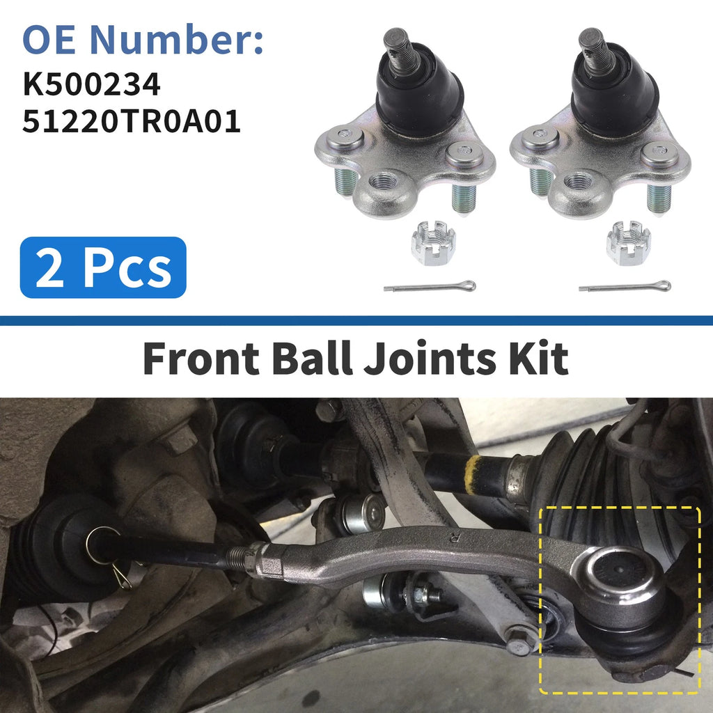 2X Front Lower Ball Joints for Honda Civic (2012–2015) No.K500234/51220TR0A01