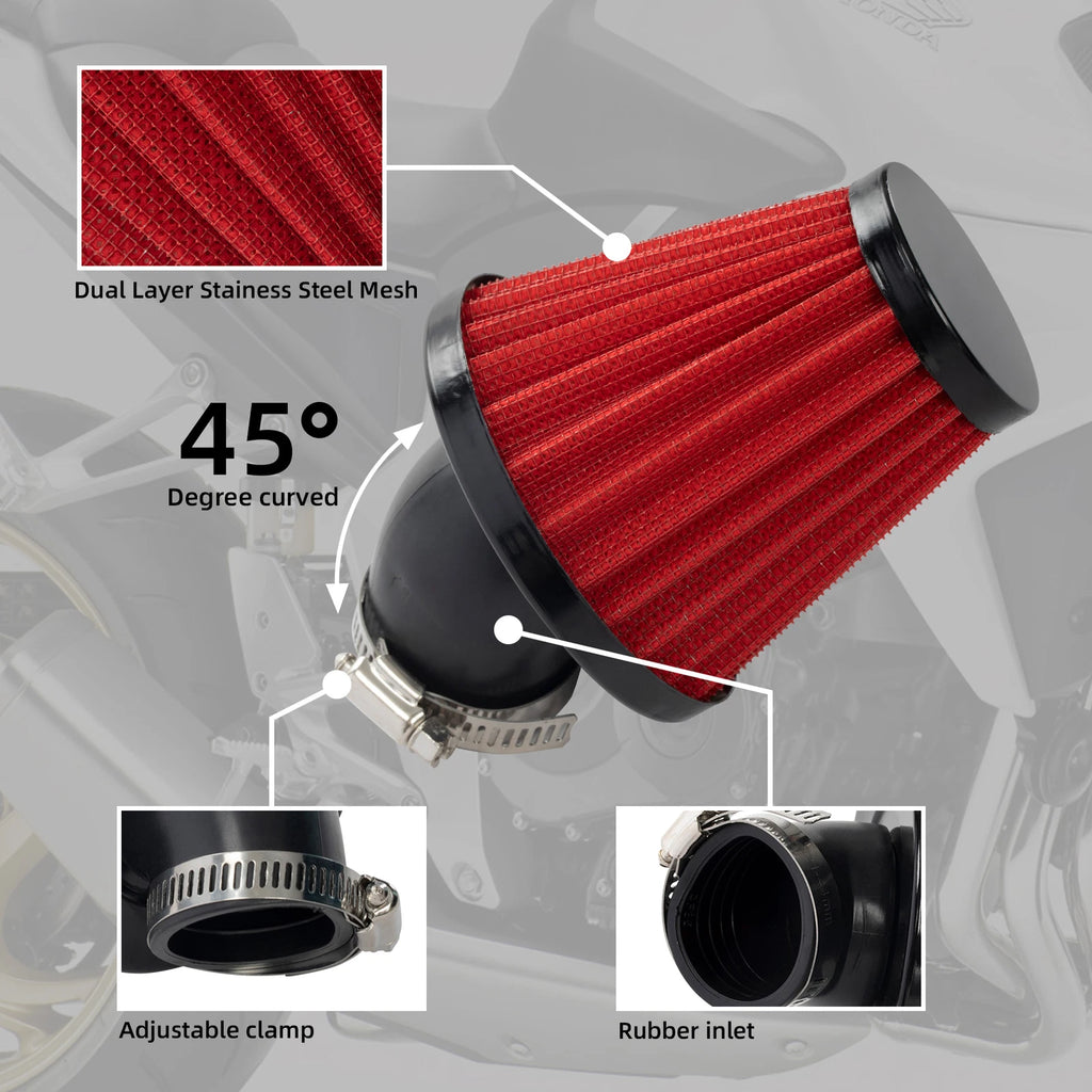 35mm 45 Degree Air Filter Cleaner for 150cc-250cc ATV Dirt Bike