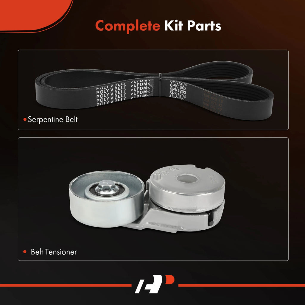 2X Serpentine Belt Drive Component Kit for Nissan Versa (2007-2012)