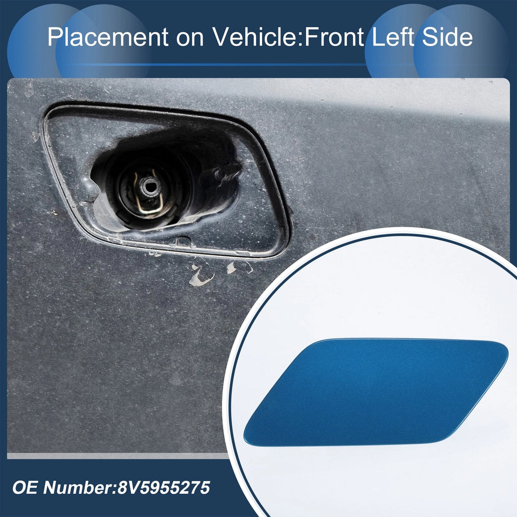 Front Left Washer Nozzle Cover Cap for Audi A3 8V (2013–2016) Blue