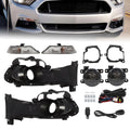 Full Set Fog Light Turn Signal Lamps + Cover + Wiring Kit for Ford Mustang (2015–2017)