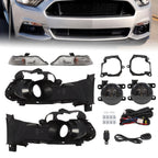 Full Set Fog Light Turn Signal Lamps + Cover + Wiring Kit for Ford Mustang (2015–2017)
