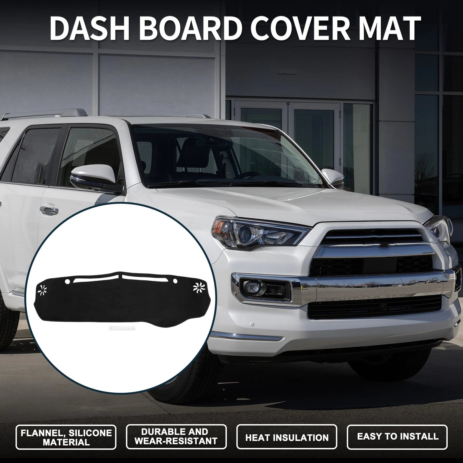 Dashboard Dash Cover Mat for Mazda Flair Crossover (1 Set) Black