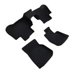 Set of 2 All-Weather Floor Mats for BMW X3/X4 (2018–2025) Rubber Black