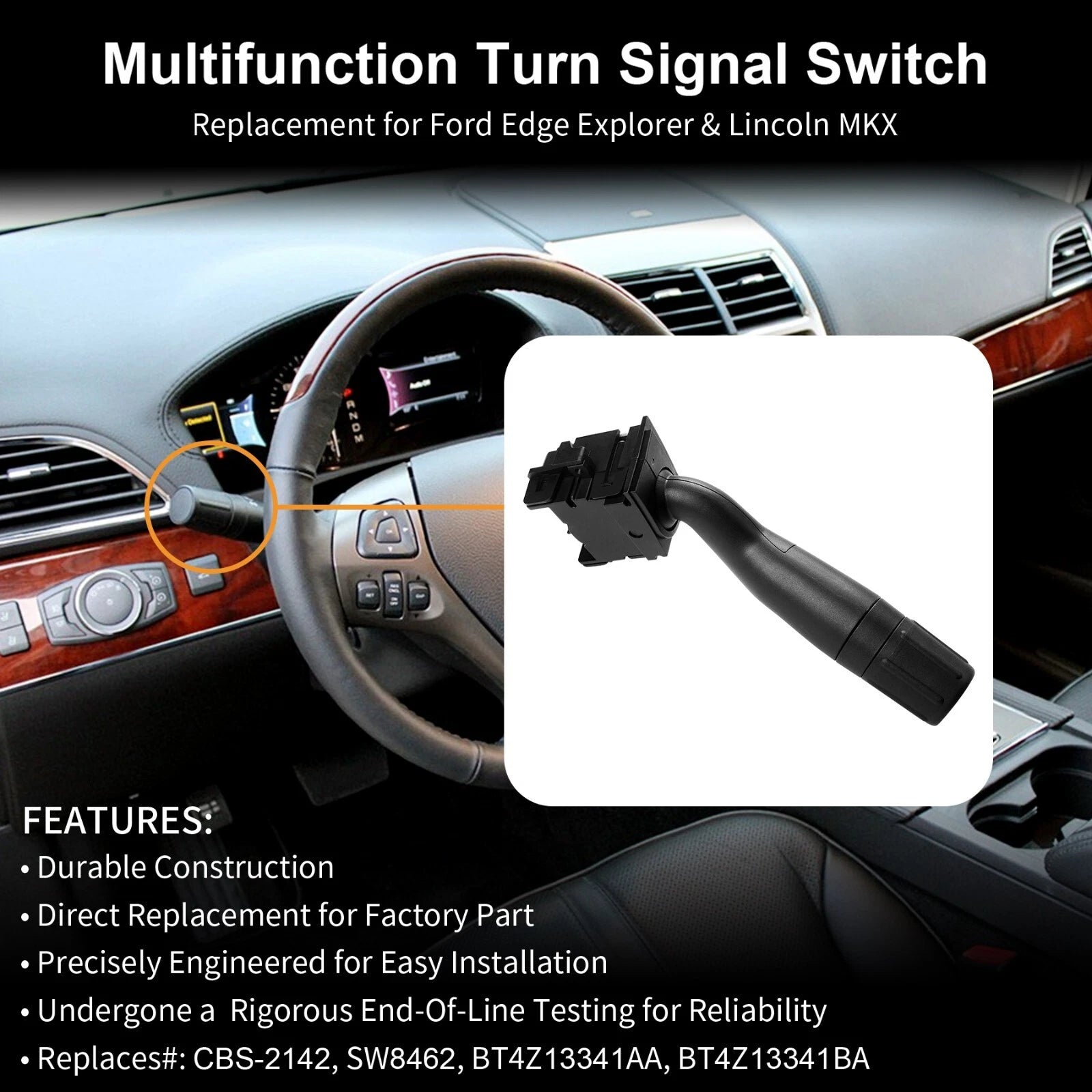 Turn Signal Switch for Ford Edge Explorer Lincoln MKX (2011–2012) CBS-2142