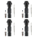 Set of 4 Denso Iridium TT Spark Plugs & Coil Boots for Mazda 3 6 CX-7 MX-5