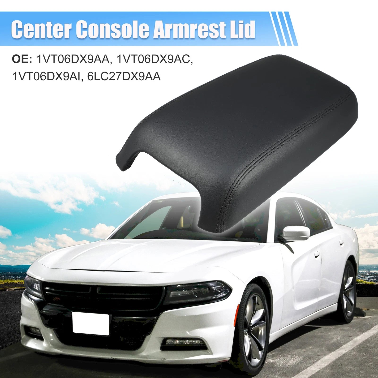 Center Console Armrest Lid Kit 1VT06DX9AI for Dodge Charger, Chrysler 300 (–)