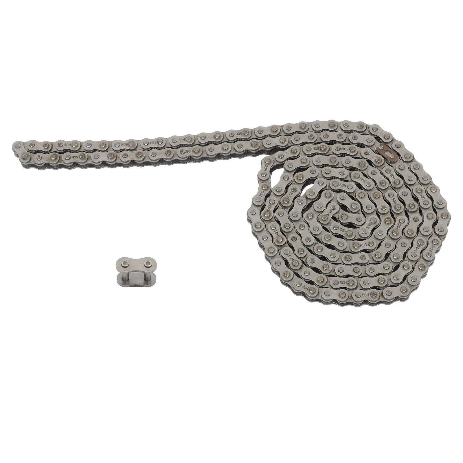 Roller Chain 10 Feet with 2 Connecting Master Links #50-2