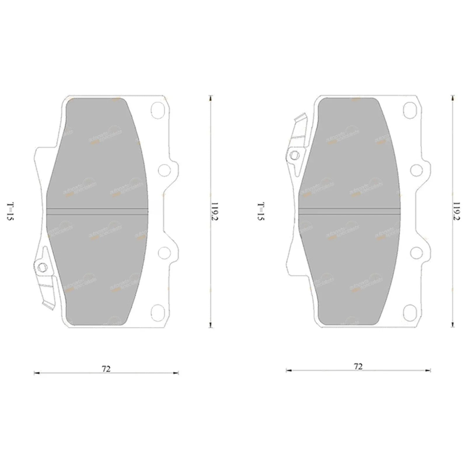 Front Brake Pads Set for Hilux 4Runner RN130R YN130 (1989–1996)