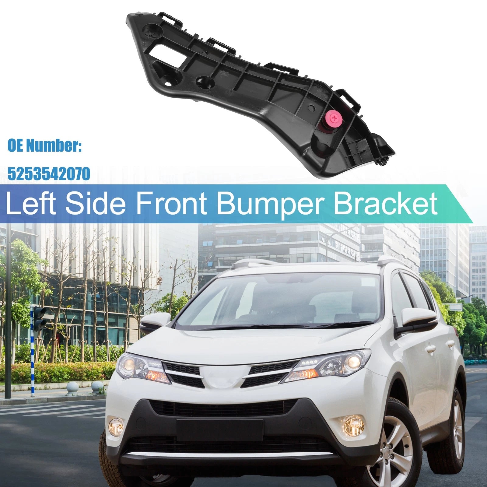 Left Side Front Bumper Bracket No. 5253542070 for Toyota RAV4 (2013–2015)
