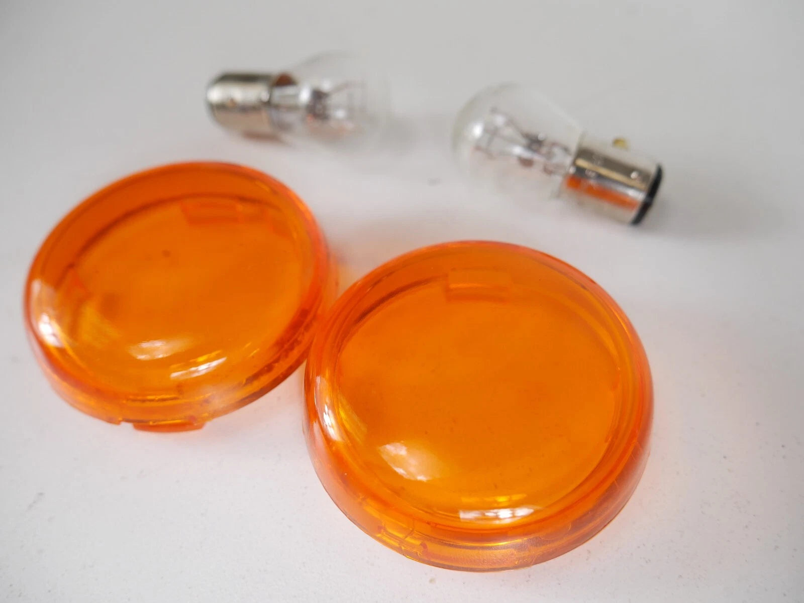 Amber Bullet Turn Signal Light Lens Cover for Harley Sportster Softail (1996–2021)