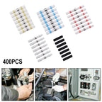 Set of 400 Solder Seal Sleeve Heat Shrink Butt Wire Connectors Waterproof