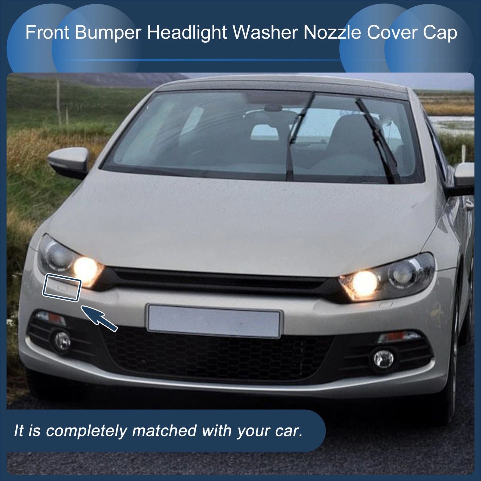 Front Right Washer Nozzle Cover Cap for Volkswagen Scirocco (2009–2014)