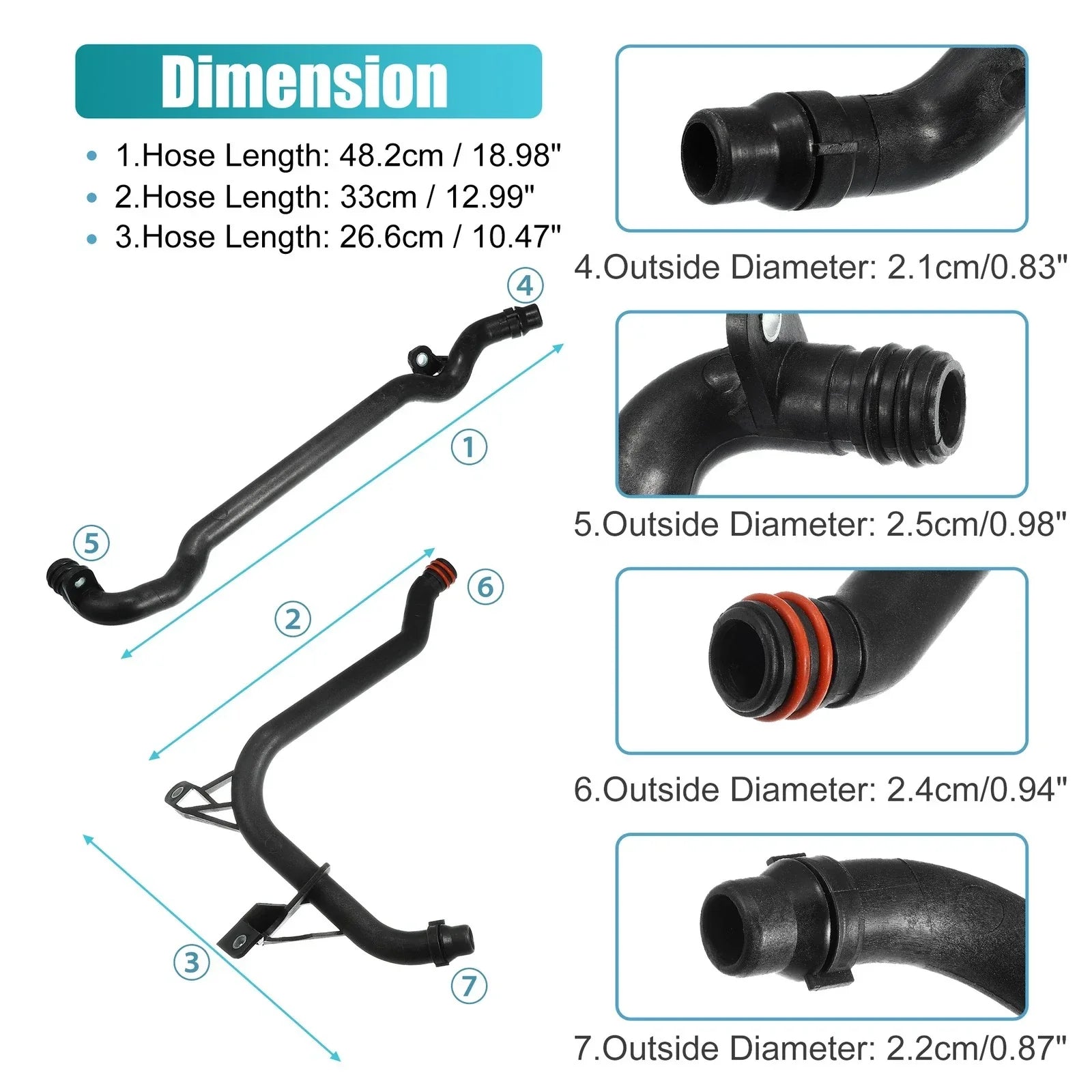 Water Engine Heater Inlet Coolant Pipe for BMW E46 E39
