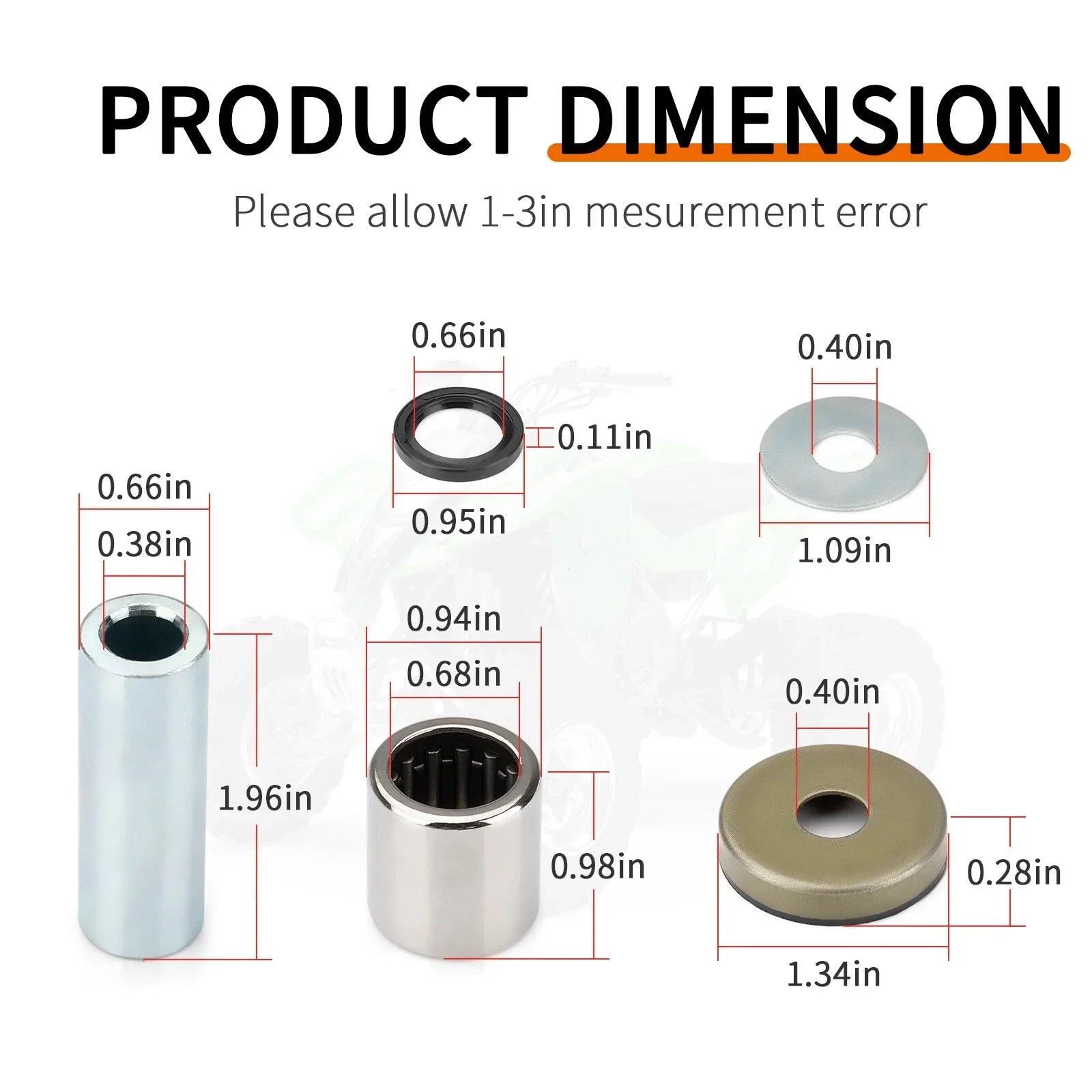A-Arm Fr.Lower Bearing Bushing Seal Kit for Kawasaki KFX400 (2003–2006)