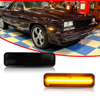 Smoked Amber LED Front Bumper Side Marker Lights for El Camino & Caballero (1982–1987)