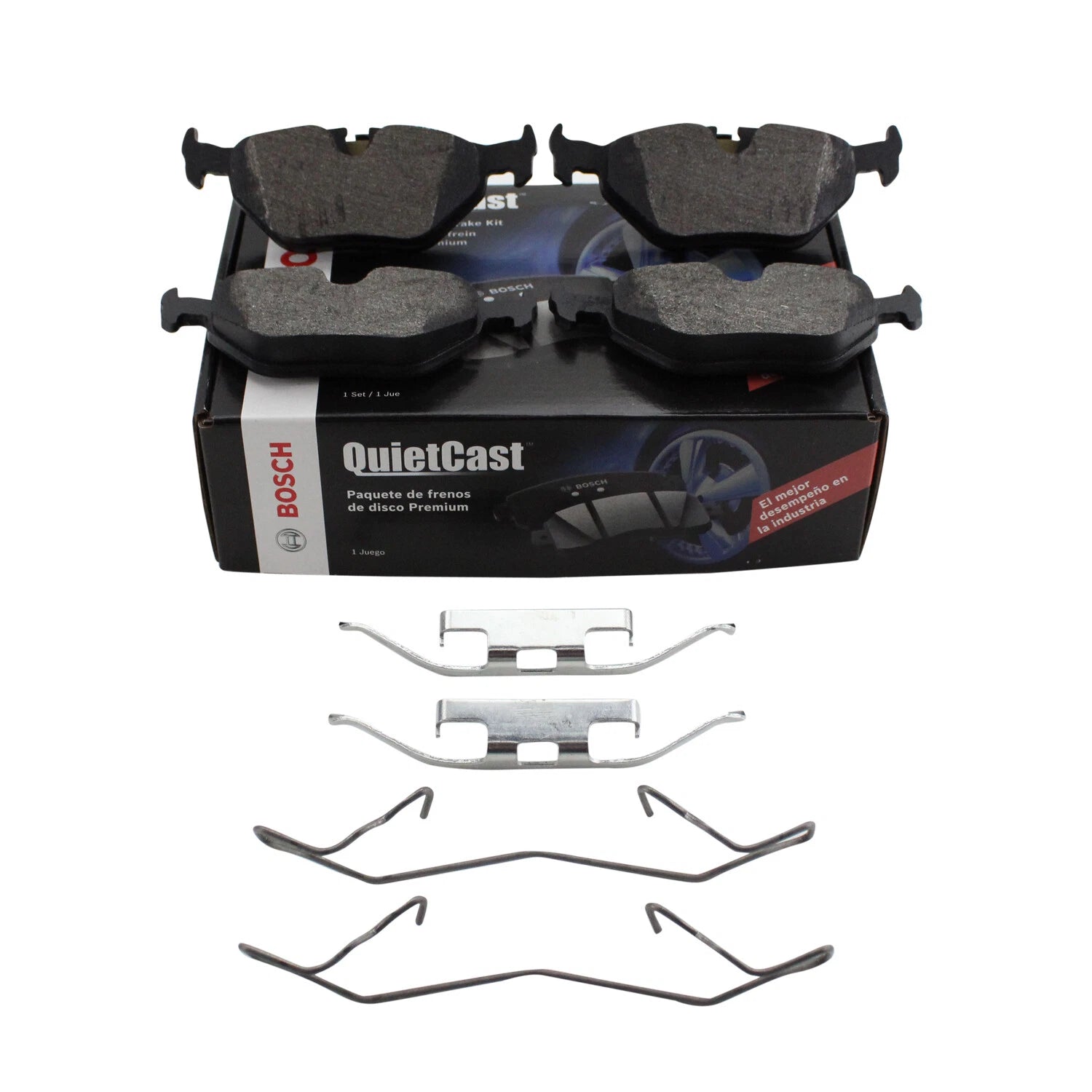Set of 4 Bosch QuietCast Rear Ceramic Brake Pads for BMW E36 E46 Saab 9-5 (1992–2006)