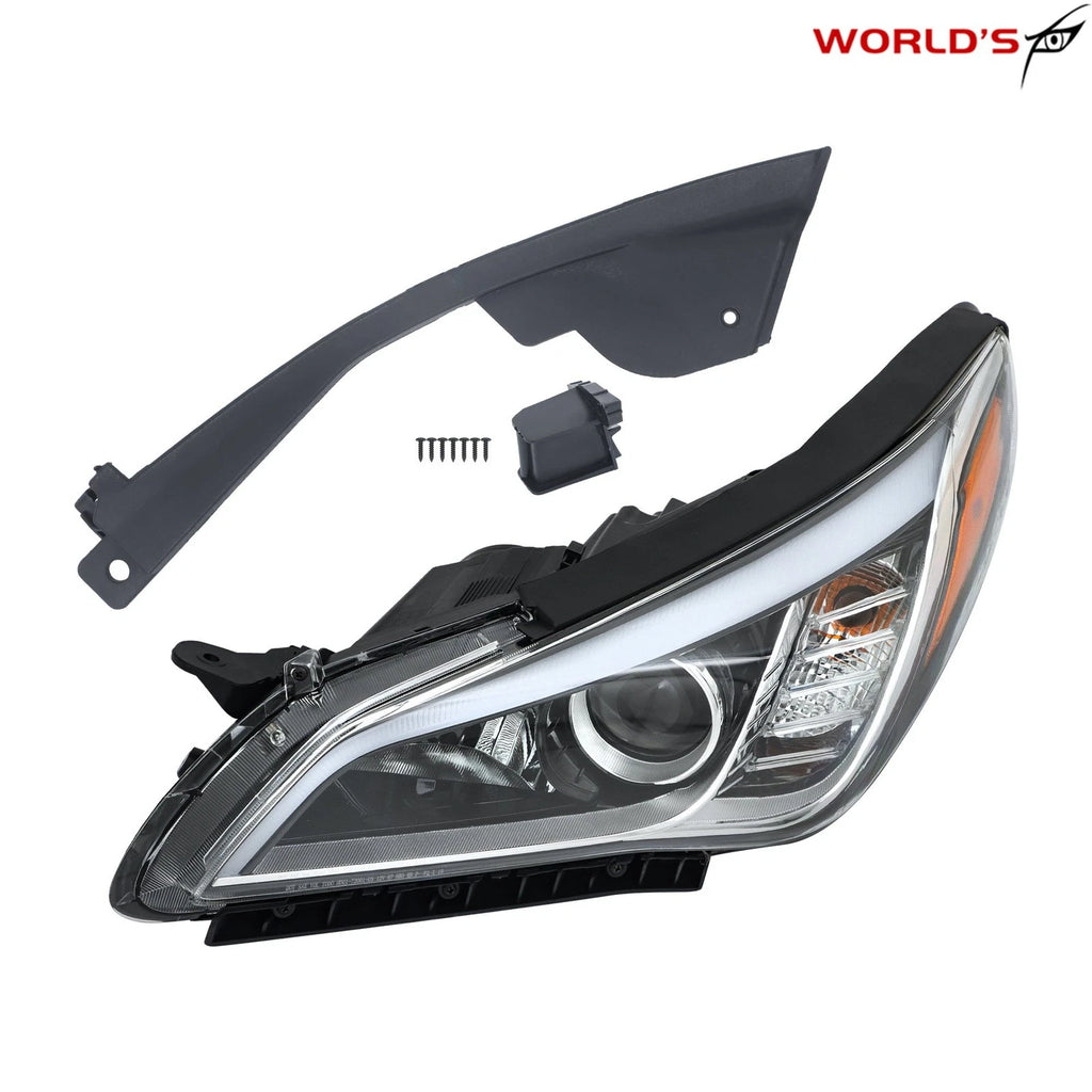 Headlight Assembly for Hyundai Sonata (2015–2017) Halogen Clear Lens Left