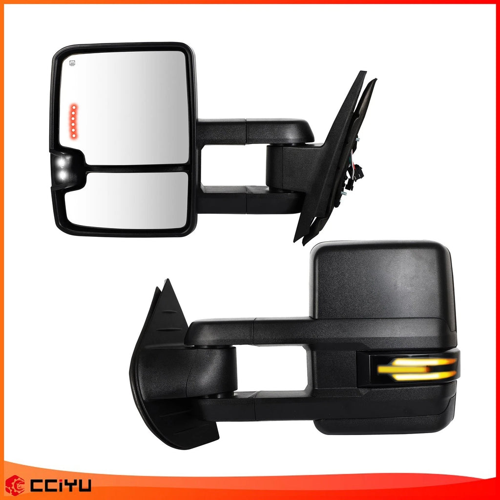 Power Heated Signal Tow Mirrors for Chevy Silverado GMC Sierra (2007–2013)