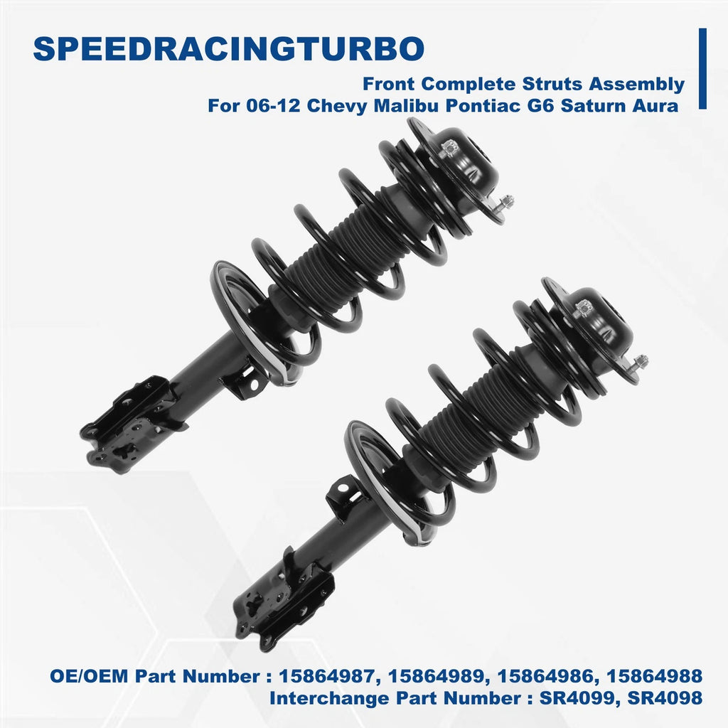 Front Complete Struts Assembly for Chevy Malibu Pontiac G6 Saturn Aura (2006–2012)