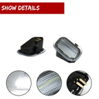 2X White LED Side Mirror Puddle Lights for F-150 F250 F350 F450 (2017–2022)