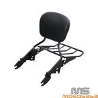 Detachable Sissy Bar Backrest Luggage Rack for Harley Touring Street Glide (09-17)