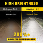 Set of 4 AUXITO 9005 H11 LED Headlight Bulbs for Hi-Low Beam