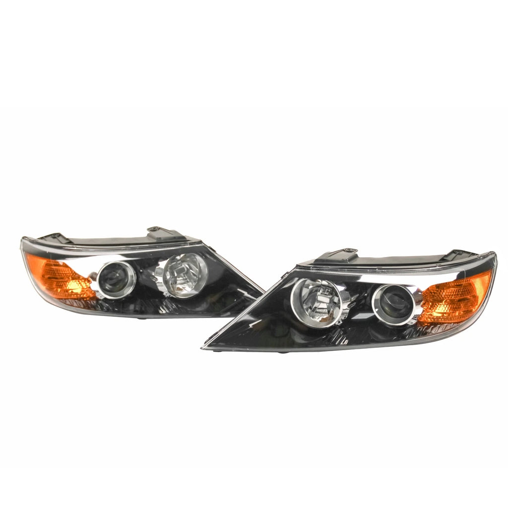 Set of 2 Headlamp Assemblies for Kia Sorento (2011–2013) Clear Lens