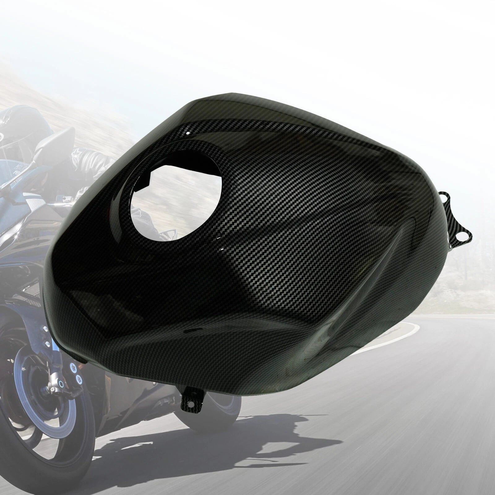 Carbon Fiber Gas Tank Cover for Kawasaki Ninja 500 (2024–2025)