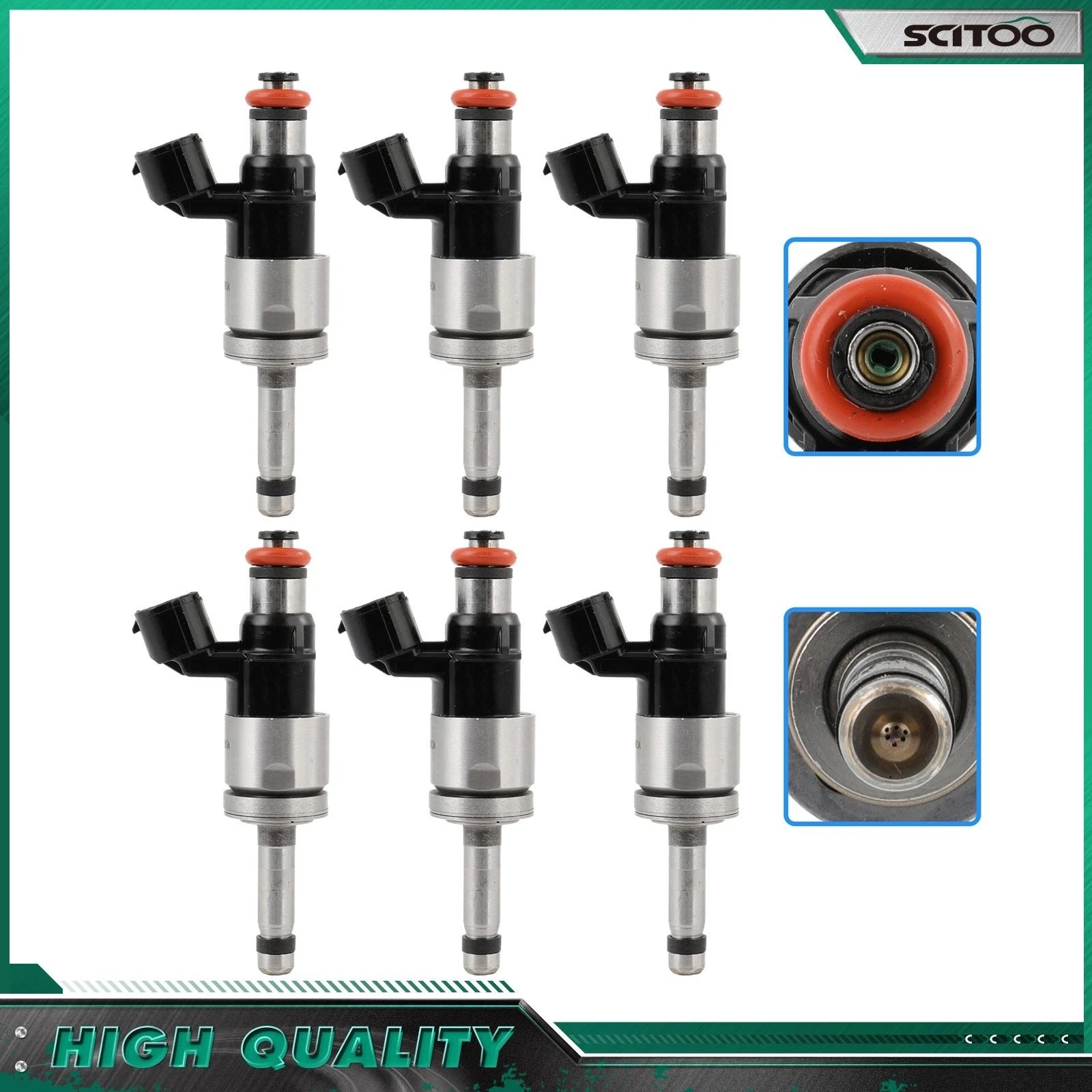 Set of 6 Fuel Injectors for Ford Explorer Lincoln Aviator (2020–2025)